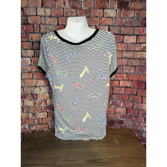 ModCloth Keep the Quirk Comin’ Ringer “love” Tee Size M - Picture 8 of 9